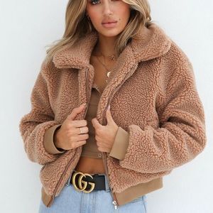 SOLD Tiger mist teddy jacket